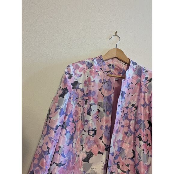 Tanjay Floral pink blazer size 14P - Picture 8 of 8